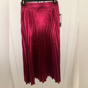 Elegant Pleated Red/Wine Skirt
